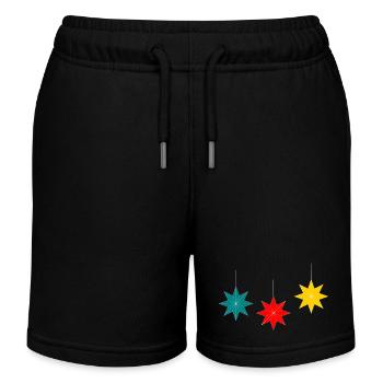 STERN. STERN. STERNE. FEST. JAHRESTAG. WEIHNACHTEN. - Kinder Organic Joggingshorts Mini Bolter von Stanley/Stella - Schwarz - Vorne