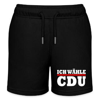 Ich wähle cdu - Kinder Organic Joggingshorts Mini Bolter von Stanley/Stella - Schwarz - Vorne