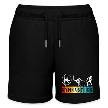 Gymnaste Retro Sunset Femmes Gymnastique au Sol - Short de jogging enfant bio Stanley/Stella - noir - Devant