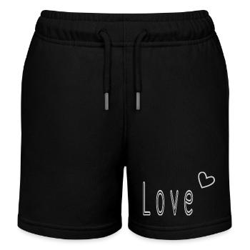 VALENTINSTAG. ICH LIEBE DICH. ICH LIEBE DICH. LIEBE. LIEBE - Kinder Organic Joggingshorts Mini Bolter von Stanley/Stella - Schwarz - Vorne