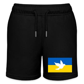 Ukraine - Kinder Organic Joggingshorts Mini Bolter von Stanley/Stella - Schwarz - Vorne