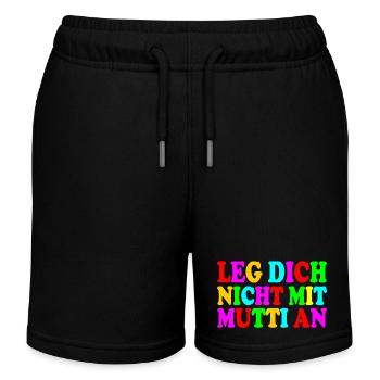 Leg dich nicht mit mutti an - Kinder Organic Joggingshorts Mini Bolter von Stanley/Stella - Schwarz - Vorne