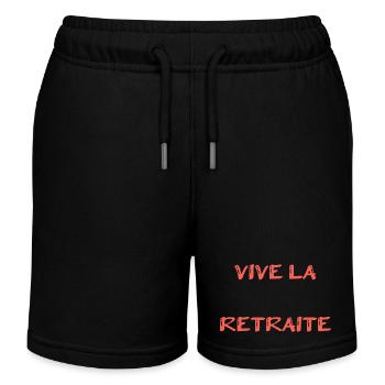 RETRAITE. RETRAITE. RETRAITEE. RETRAITE - Short de jogging enfant bio Stanley/Stella - noir - Devant