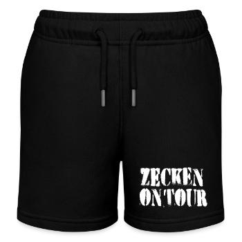 Zecken on tour - Kinder Organic Joggingshorts Mini Bolter von Stanley/Stella - Schwarz - Vorne