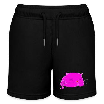 schlafende Katze - Kinder Organic Joggingshorts Mini Bolter von Stanley/Stella - Schwarz - Vorne