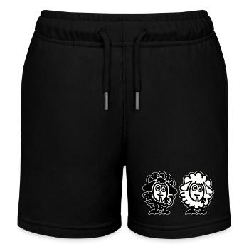 Les deux moutons - jumeaux - Short de jogging enfant bio Stanley/Stella - noir - Devant