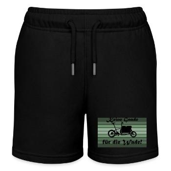 Keine Gnade für die Wade; Muli, Lastenfahrrad - Kinder Organic Joggingshorts Mini Bolter von Stanley/Stella - Schwarz - Vorne