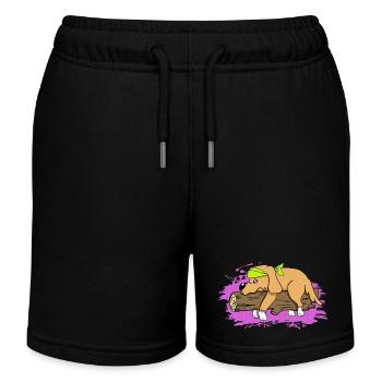 Lazy Dog - Kids Organic Sweat Shorts by Stanley/Stella - black - Front