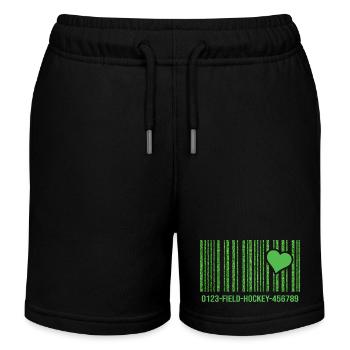 Hockey Kunstrasen-love Feldhockey Hockeysport - Kinder Organic Joggingshorts Mini Bolter von Stanley/Stella - Schwarz - Vorne