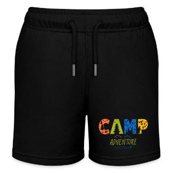 Camp adventure - Kinder Organic Joggingshorts Mini Bolter von Stanley/Stella - Schwarz - Vorne