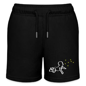 ReNaissance bébé blanc Phoenix jaune - Short de jogging enfant bio Stanley/Stella - noir - Devant