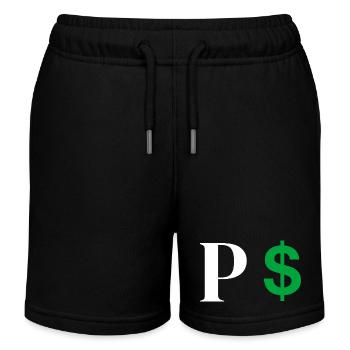 Buchstabe p Dollar - Kinder Organic Joggingshorts Mini Bolter von Stanley/Stella - Schwarz - Vorne