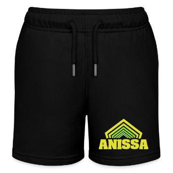 Anissa als Vorname - Kinder Organic Joggingshorts Mini Bolter von Stanley/Stella - Schwarz - Vorne