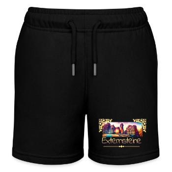 Externsteine – Magie in Stein und Zeit - Kinder Organic Joggingshorts Mini Bolter von Stanley/Stella - Schwarz - Vorne
