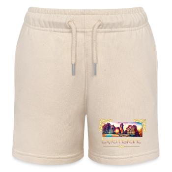 Externsteine – Magie in Stein und Zeit - Kinder Organic Joggingshorts Mini Bolter von Stanley/Stella - Natur - Vorne