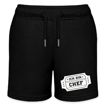 ich bin chef - Kinder Organic Joggingshorts Mini Bolter von Stanley/Stella - Schwarz - Vorne