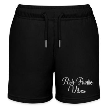Reiche Tante Vibes Tante Frauen Beste Tante Mütter Da - Kinder Organic Joggingshorts Mini Bolter von Stanley/Stella - Schwarz - Vorne