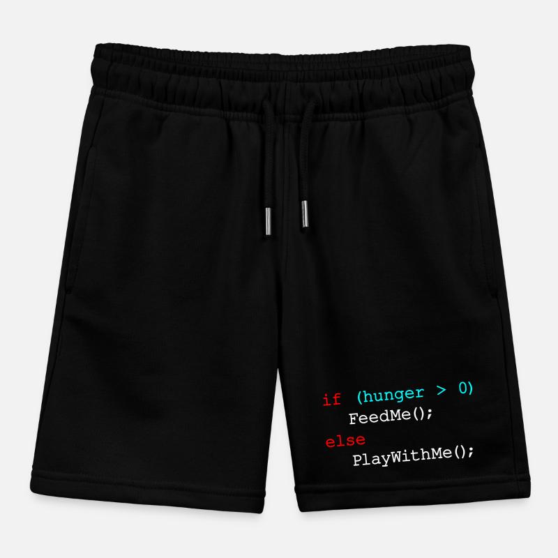 If hunger feed me else play with me - JavaScript Kids Organic Sweat Shorts by Stanley/Stella