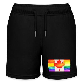 Kanada Flagge LGBTQ - Kinder Organic Joggingshorts Mini Bolter von Stanley/Stella - Schwarz - Vorne