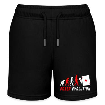 Évolution du poker - Short de jogging enfant bio Stanley/Stella - noir - Devant