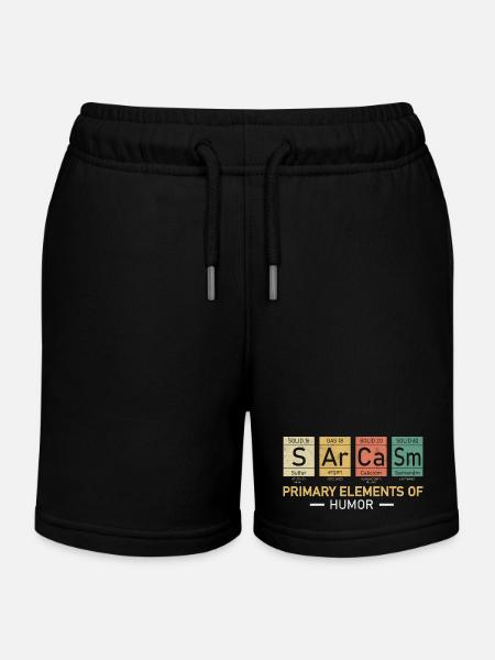 Sarkasmus Humor - Kinder Organic Joggingshorts Mini Bolter von Stanley/Stella - Schwarz