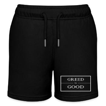Greed is good - Short de jogging enfant bio Stanley/Stella - noir - Devant