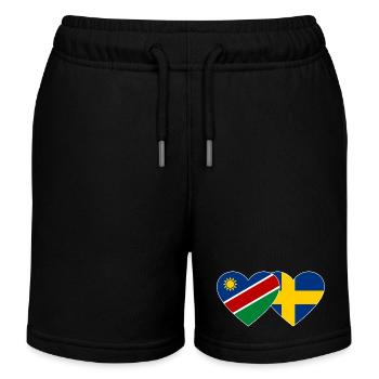 Namibia Schweden Flagge Herz - Kinder Organic Joggingshorts Mini Bolter von Stanley/Stella - Schwarz - Vorne