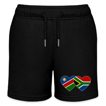 Namibia Südafrika Flagge Herz - Kinder Organic Joggingshorts Mini Bolter von Stanley/Stella - Schwarz - Vorne