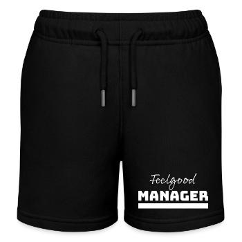 Tshirt Feelgood Manager blanc - Short de jogging enfant bio Stanley/Stella - noir - Devant