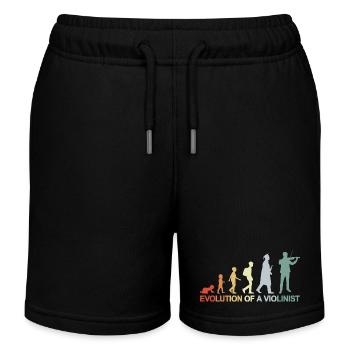 Evolution of A Violinist - Kinder Organic Joggingshorts Mini Bolter von Stanley/Stella - Schwarz - Vorne