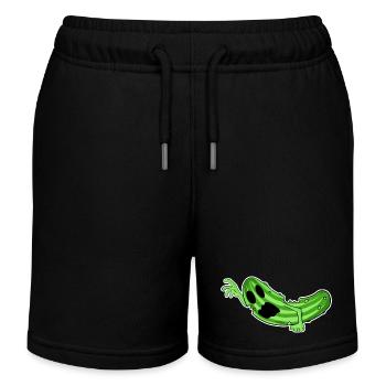 Horreur de concombre zombie - Short de jogging enfant bio Stanley/Stella - noir - Devant