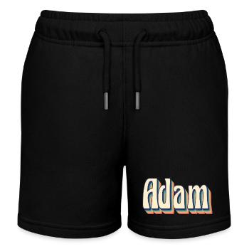 Adam t-shirt rétro vintage t-shirt idée cadeau - Short de jogging enfant bio Stanley/Stella - noir - Devant