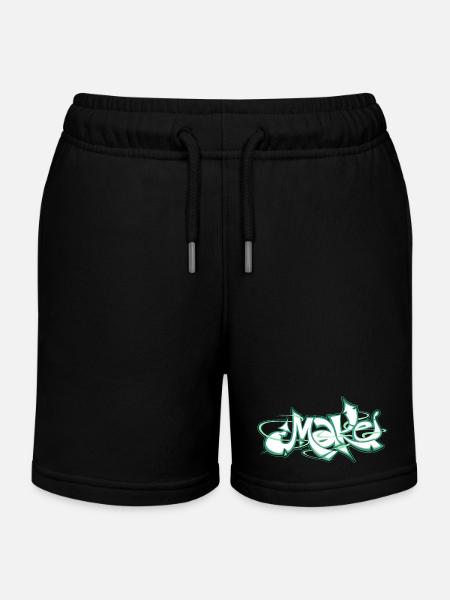 Le mot vert fait des graffitis - Short de jogging enfant bio Stanley/Stella - noir