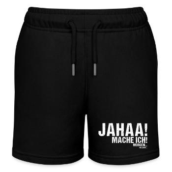 Jahaa mache ich morgen vielleicht - Kinder Organic Joggingshorts Mini Bolter von Stanley/Stella - Schwarz - Vorne
