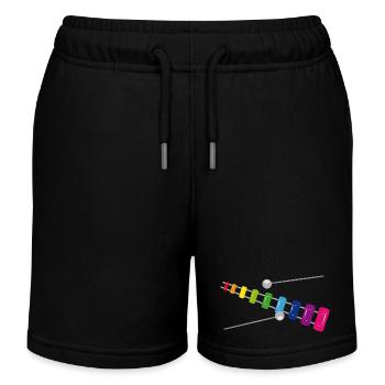 Regenbogen Xylophon – Farbenfrohes Musikinstrument - Kinder Organic Joggingshorts Mini Bolter von Stanley/Stella - Schwarz - Vorne