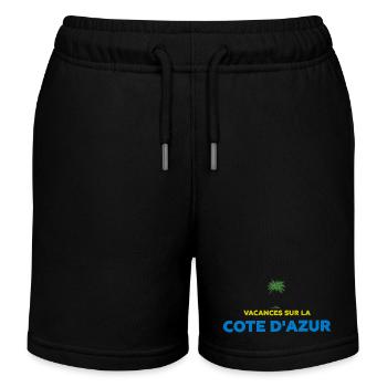 Holidays on the French Riviera - Kids Organic Sweat Shorts by Stanley/Stella - black - Front