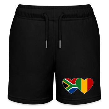 Afrique du Sud Mali Drapeau Coeur - Short de jogging enfant bio Stanley/Stella - noir - Devant