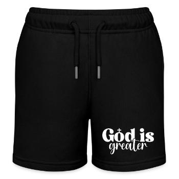 Dieu est plus grand - Short de jogging enfant bio Stanley/Stella - noir - Devant