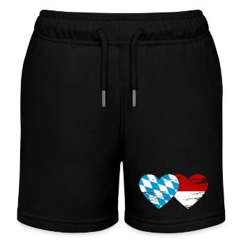 Cœur du drapeau du Bayern Monaco utilisé - Short de jogging enfant bio Stanley/Stella - noir - Devant