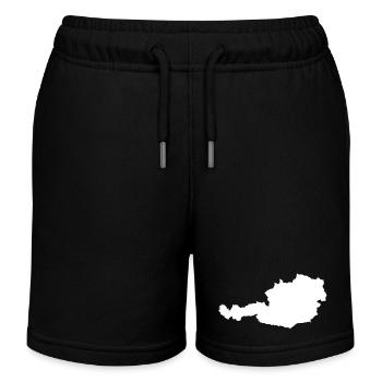 Dessin Autriche Contour sur textiles - Short de jogging enfant bio Stanley/Stella - noir - Devant