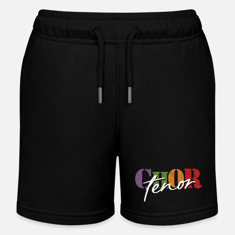 Chor Tenor - Kinder Organic Joggingshorts Mini Bolter von Stanley/Stella - Schwarz