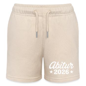 Abi 2026 - Abitur - Geschenk | minimal Design - Kinder Organic Joggingshorts Mini Bolter von Stanley/Stella - Natur - Vorne