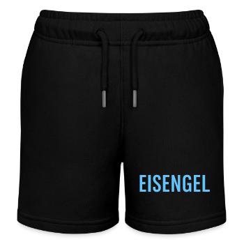 Eisengel Frostmotiv - Kinder Organic Joggingshorts Mini Bolter von Stanley/Stella - Schwarz - Vorne