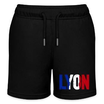 Lyon Frankreich - Kinder Organic Joggingshorts Mini Bolter von Stanley/Stella - Schwarz - Vorne