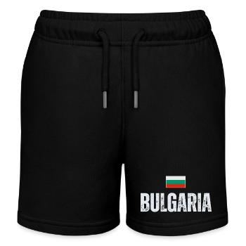 Bulgarische Flagge, bulgarischer Patriot - Kinder Organic Joggingshorts Mini Bolter von Stanley/Stella - Schwarz - Vorne
