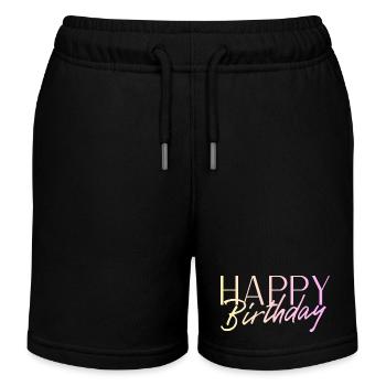 Bon anniversaire - Short de jogging enfant bio Stanley/Stella - noir - Devant