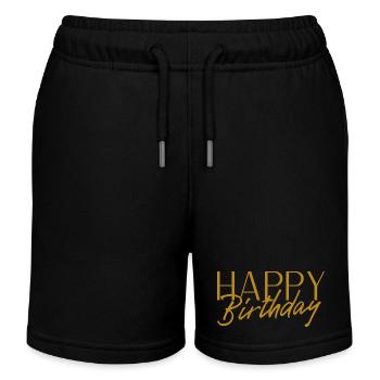 Happy Birthday - Kinder Organic Joggingshorts Mini Bolter von Stanley/Stella - Schwarz - Vorne