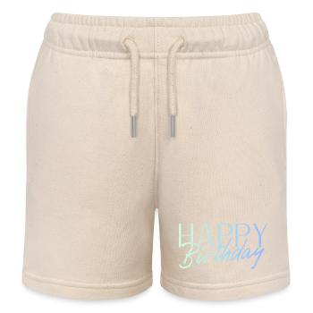 Bon anniversaire - Short de jogging enfant bio Stanley/Stella - écru doux - Devant