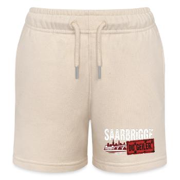 Saarbrigge Du Geiler Saarland Spruch - Kinder Organic Joggingshorts Mini Bolter von Stanley/Stella - Natur - Vorne