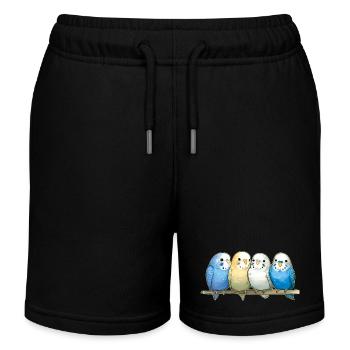Budgies - Kids Organic Sweat Shorts by Stanley/Stella - black - Front